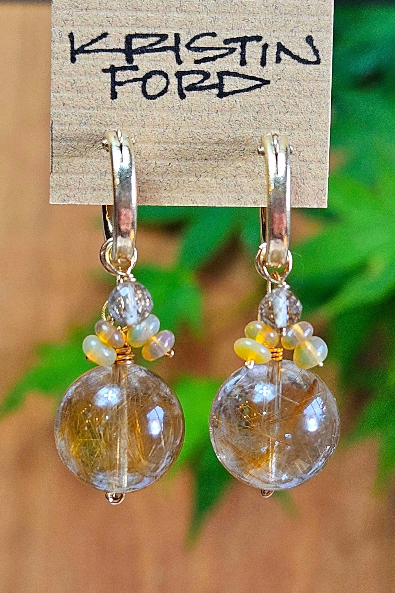 GF) Rutilated Quartz Earrings  EBR1024G