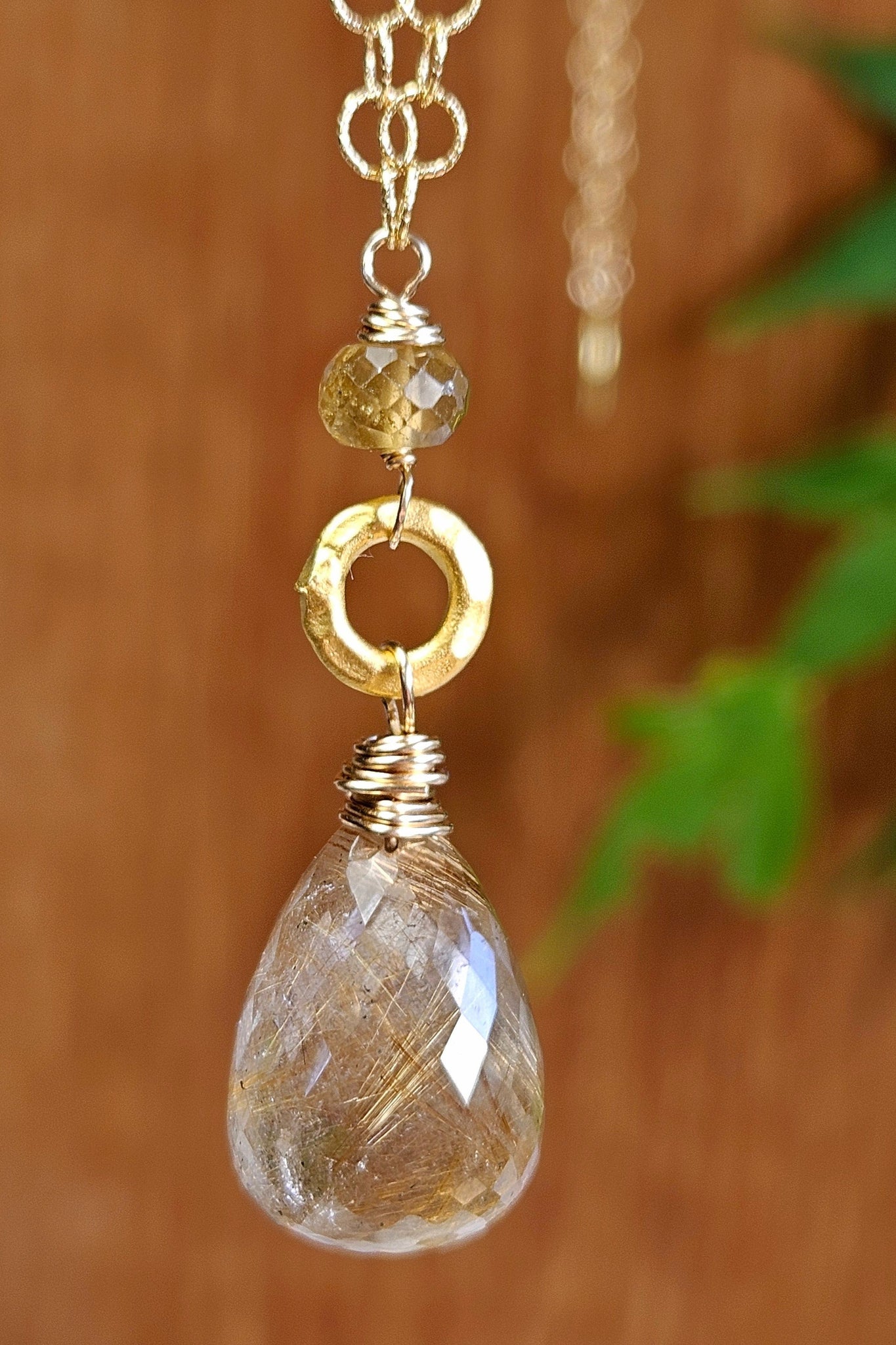 GF) Rutilated Quartz Necklace  NBR1124G