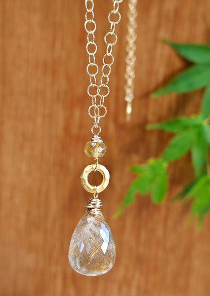 GF) Rutilated Quartz Necklace  NBR1124G