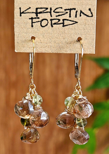 GF) Andalusite & Tourmaline Earrings  EBR1224G