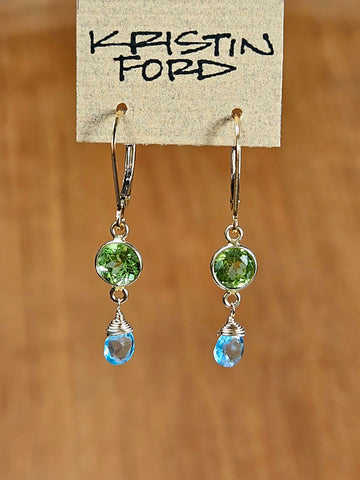 GF) Peridot & Apatite Earrings