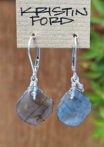 Silver Moonstone & Topaz Earrings EBK1522