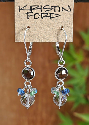 Smoky Quartz & Tsavorite Earrings EBR0423