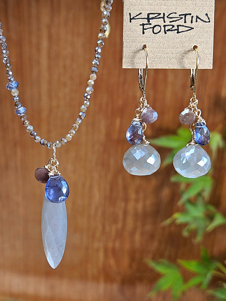 GF) Silver & Chocolate Moonstone Necklace  NBK1324G