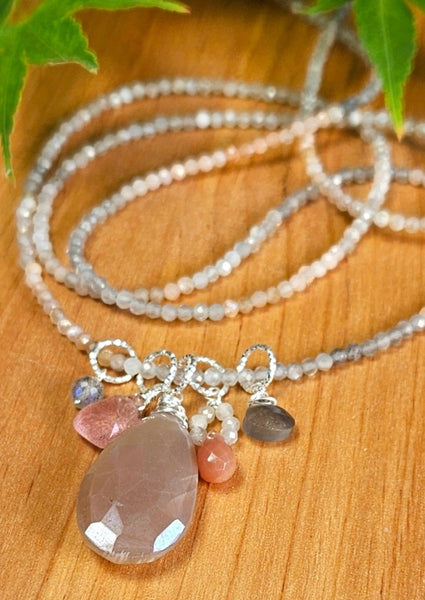 32" Chocolate Moonstone Necklace  NBR0924