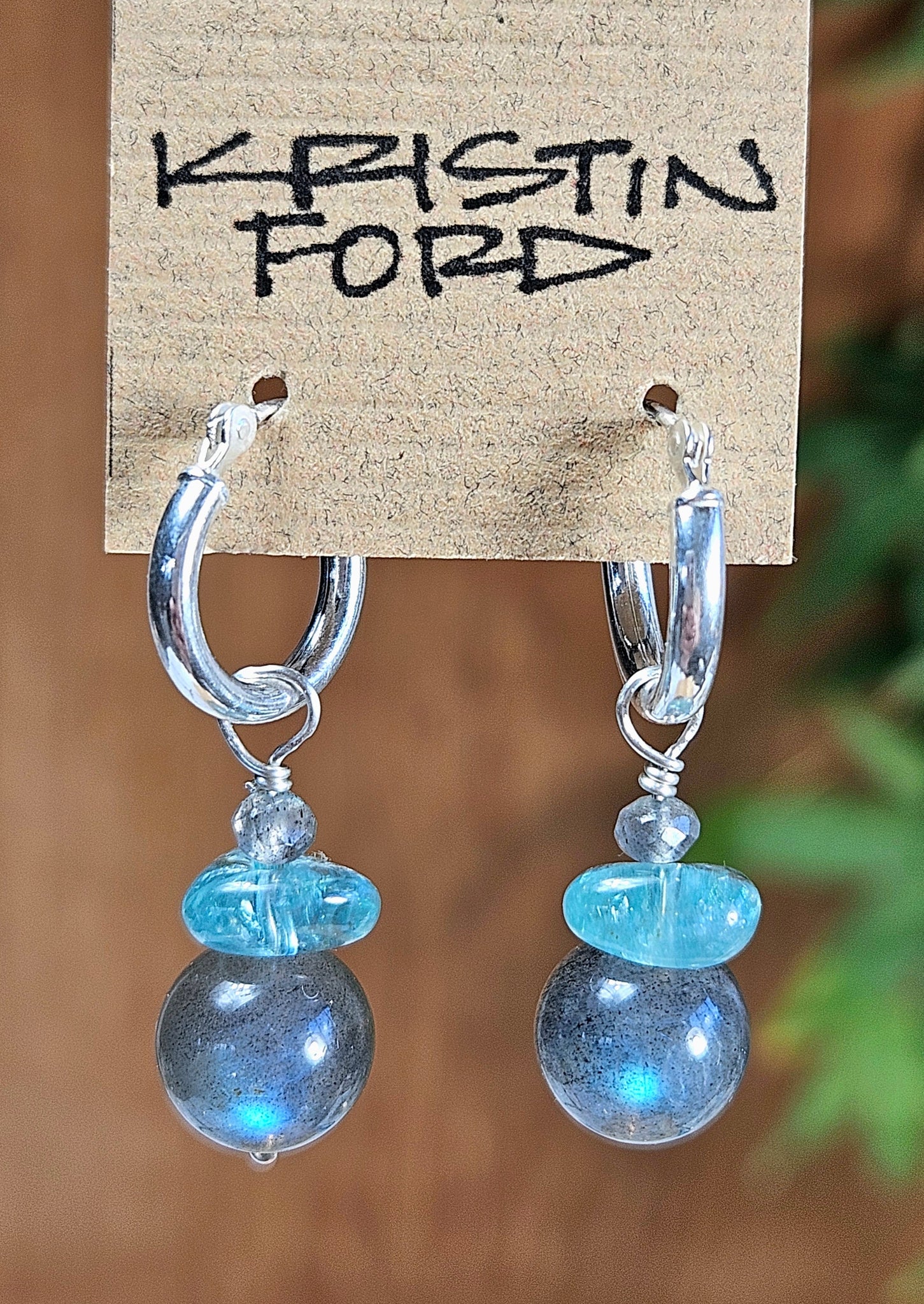 Labradorite & Apatite Earrings  EBK1024