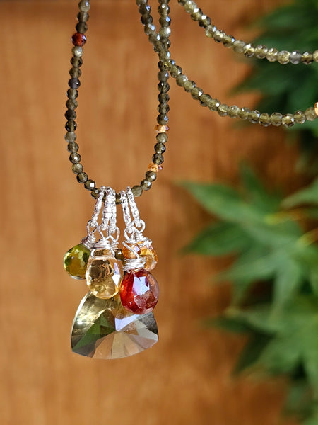 Citrine, Hessonite, Spessartite & Vesuvianite Earrings  EWH2724
