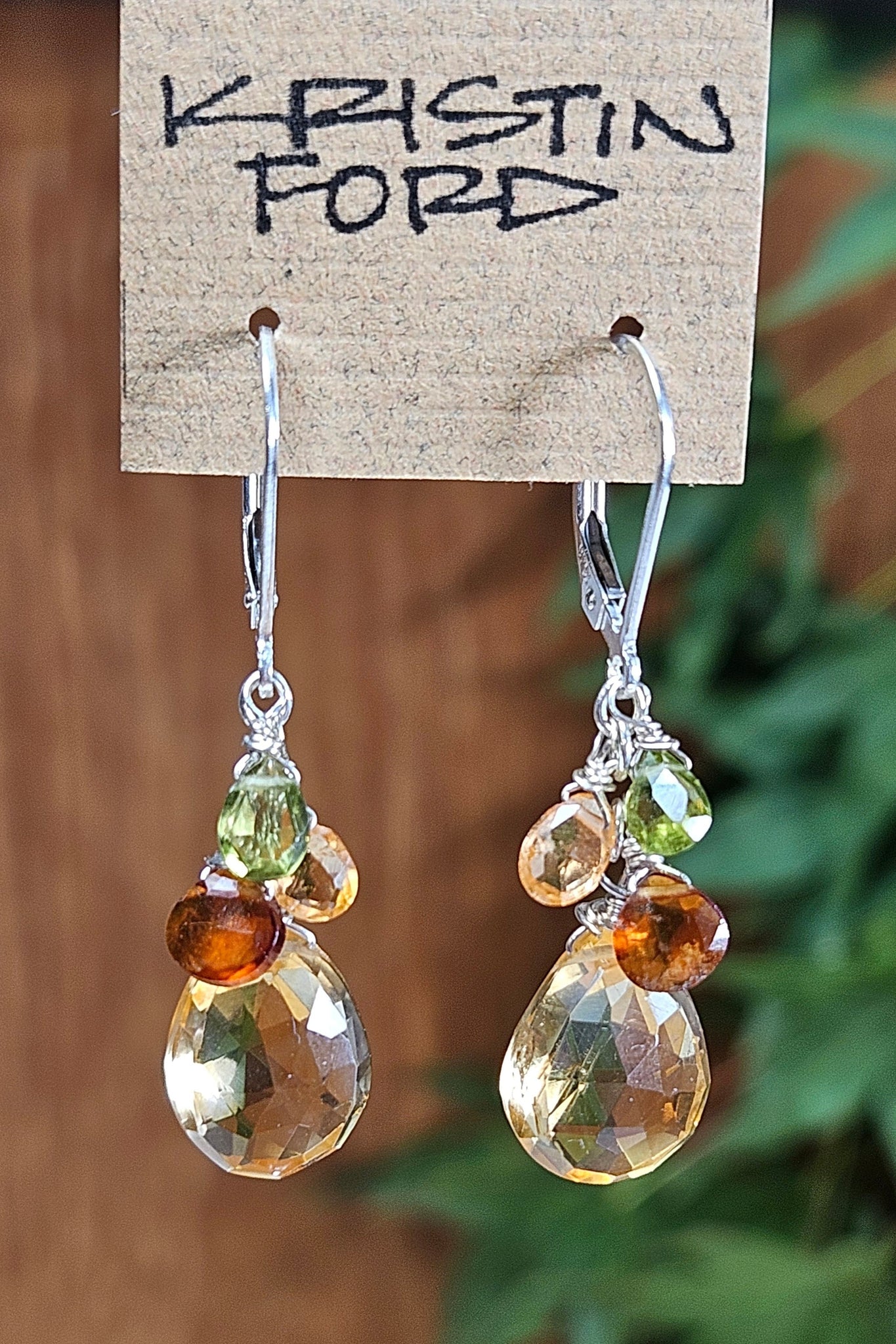 Citrine, Hessonite, Spessartite & Vesuvianite Earrings  EWH2724