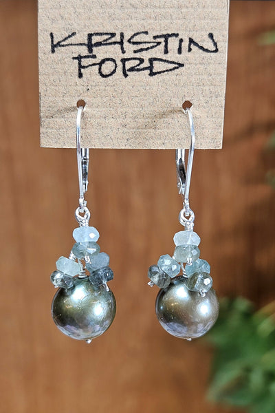 Pearl & Moss Aquamarine Earrings  EBK1624