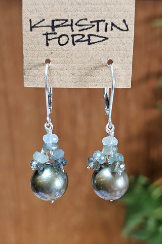 Pearl & Moss Aquamarine Earrings  EBK1624