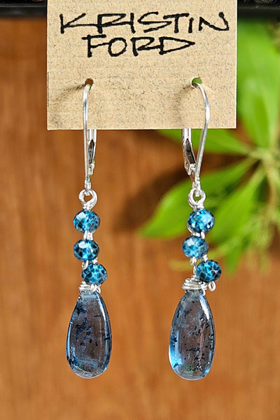 Indigo Kyanite & London Blue Topaz Earrings  EBL6122