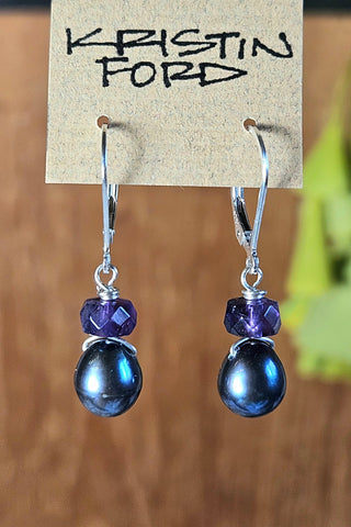 Pearl & Amethyst Earrings  EWH2824