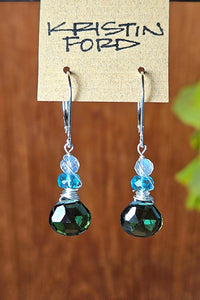 Forest Green Quartz Earrings  EGR2024