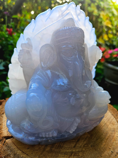 Blue Chalcedony Ganesha