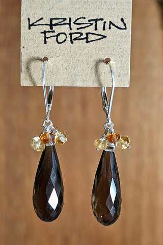 Smoky Quartz Earrings  EBR3024