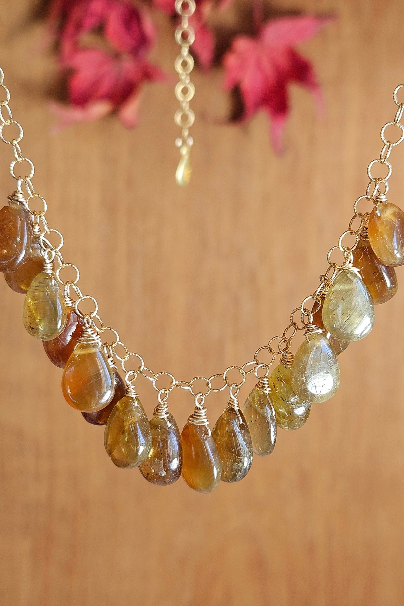 One of a Kind GF) Grossular Garnet Necklace