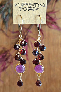 GF) Ruby & Garnet Earrings  ERD0725G