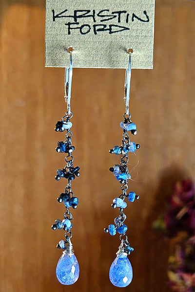 Tanzanite & Sapphire Earrings