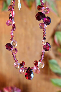 One of a Kind Garnet & Pink Topaz Bracelet