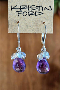 Amethyst & Labradorite Earrings  EBL0425