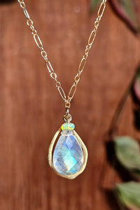 GF) Rainbow Moonstone Necklace  NWH0725G