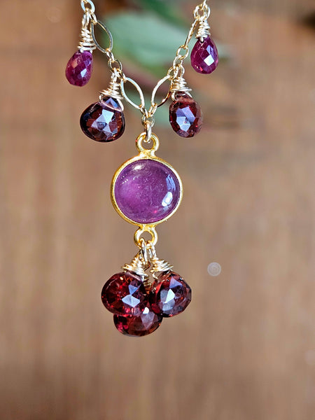 GF) Garnet & Ruby Necklace  NRD0725G