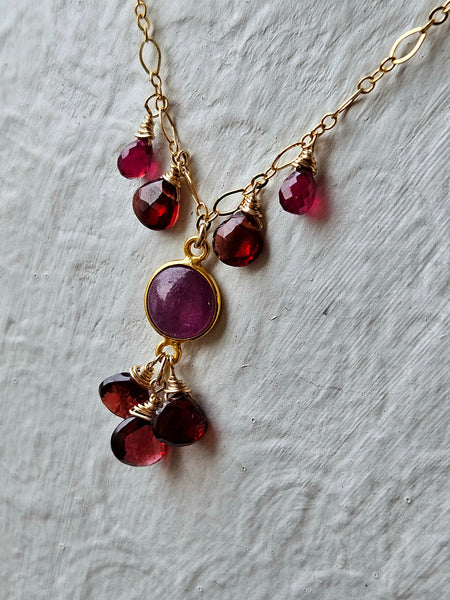 GF) Garnet & Ruby Necklace  NRD0725G