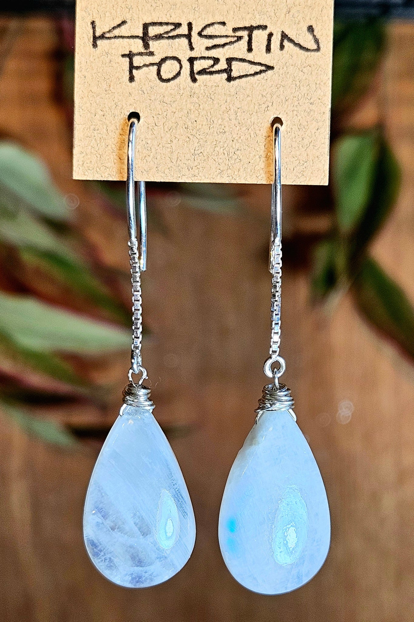 Rainbow Moonstone Earrings  EWH0825