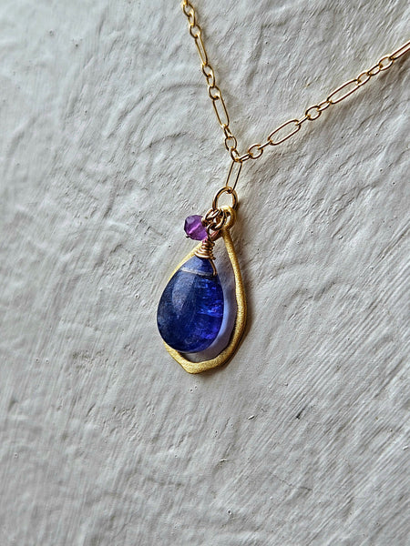 GF) Tanzanite w/Organic Ring Necklace  NBL1025G