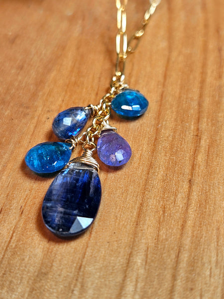 GF) Kyanite, Tanzanite & Apatite Necklace  NBL1925G