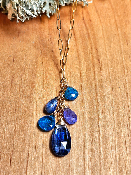 GF) Kyanite, Tanzanite & Apatite Necklace  NBL1925G