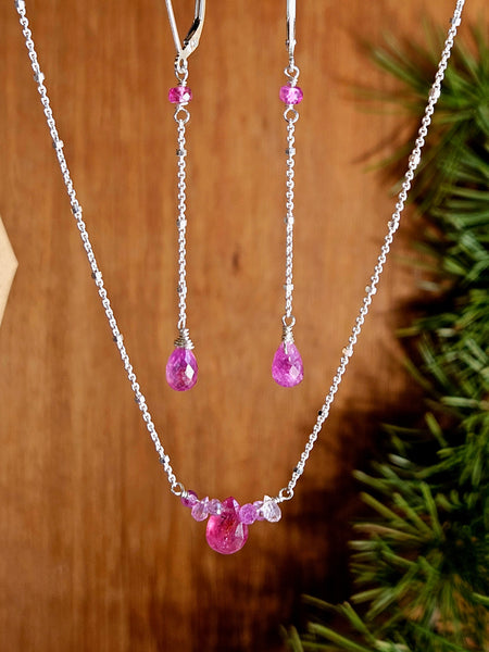 Pink Sapphire Necklace  NRD0825