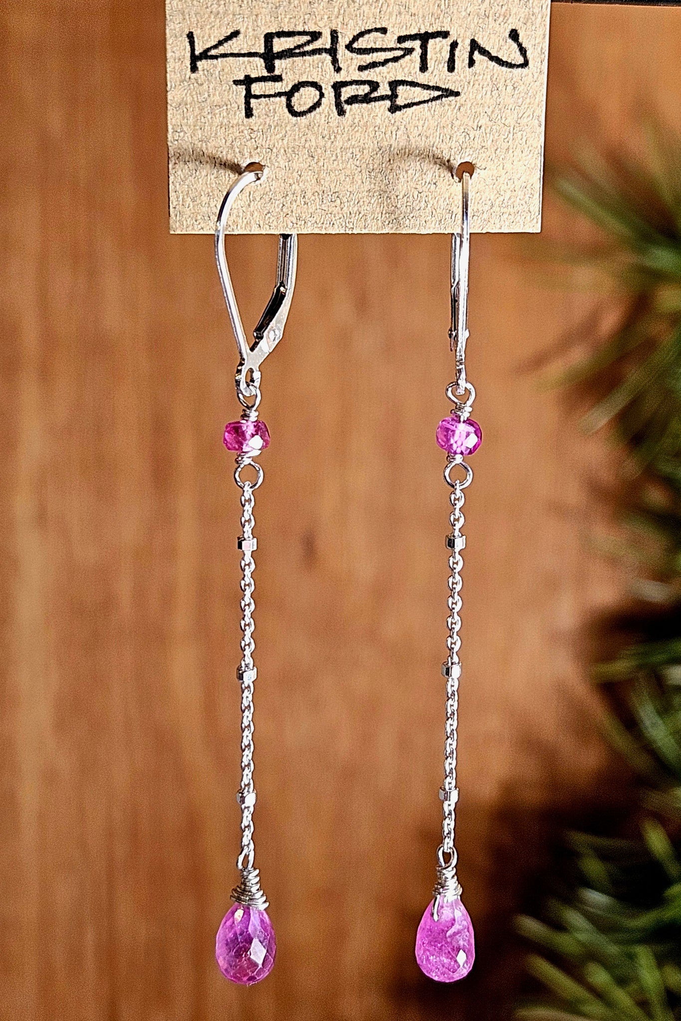 Pink Sapphire & Ruby Earrings  ERD0825