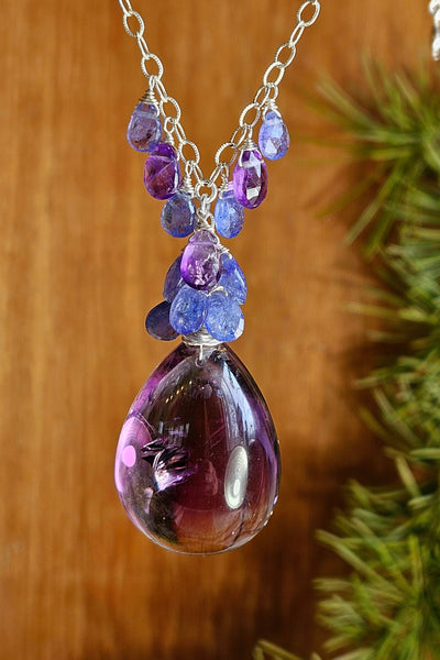 One of a KinD Amethyst & Tanzanite Necklace