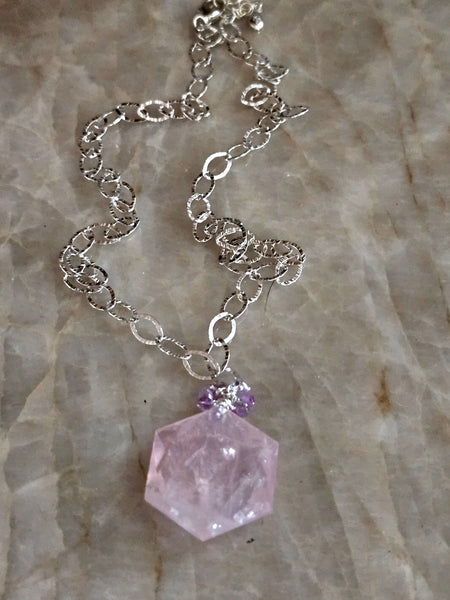 One of a Kind Rose Quartz Necklace