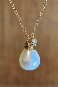 GF) Pearl & Herkimer Diamond Necklace  NWH1625G
