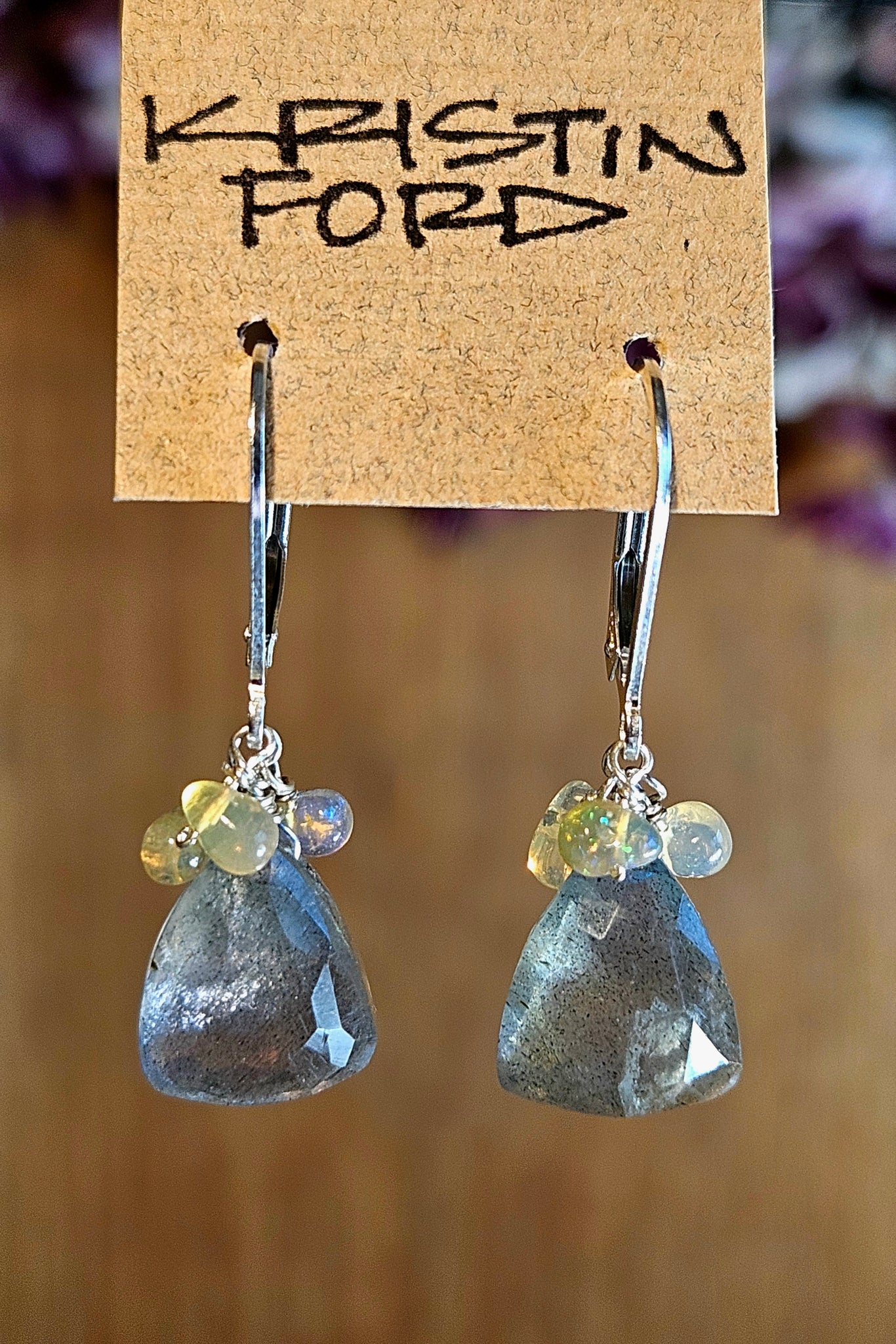 Labradorite & Opal Earrings  EBK1125