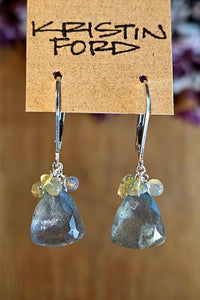 Labradorite & Opal Earrings  EBK1125