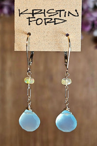 GF) Chalcedony & Opal Earrings  EBL3225G