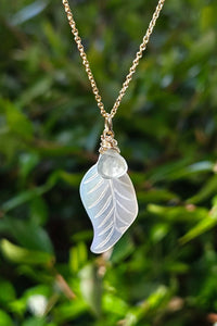 GF) Mother of Pearl & Aquamarine Necklace  NWH1725G