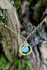 GF) Labradorite Necklace  NWH9025BK