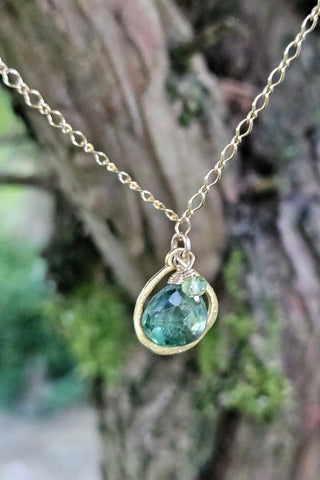 GF) Green Apatite Necklace  NWH9025GGR
