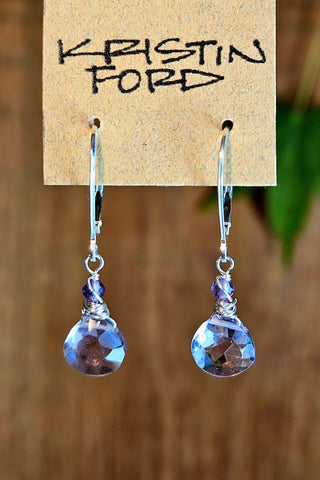 Pink/Lavender Amethyst Earrings  EBL3925