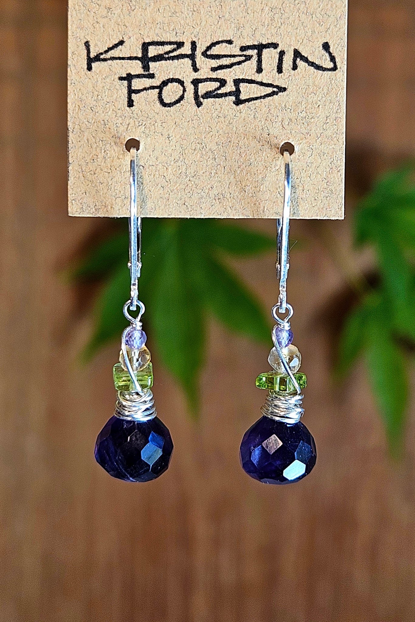 Amethyst, Peridot & Citrine Earrings  EBL4225