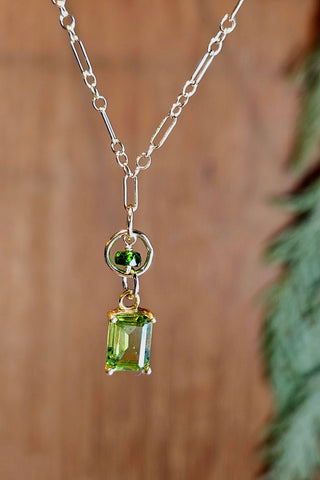 GF) Peridot & Tsavorite Garnet Necklace NGR1825G
