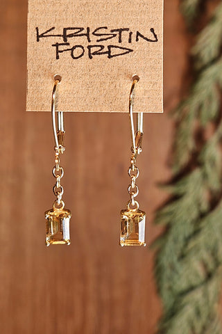 GF) Citrine Drop Earrings  EBR2025G