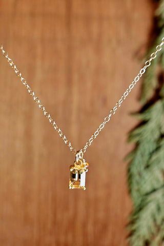 GF) Citrine Drop Necklace  NBR2025G