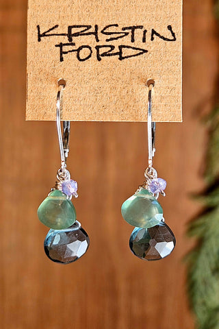 Slate Quartz & Serpentine Earrings  EWH1725