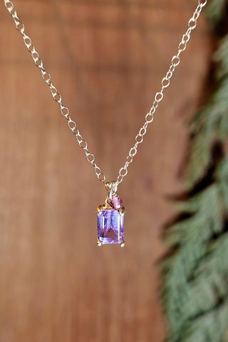 GF) Amethyst & Rhodolite Necklace  NBL3825G