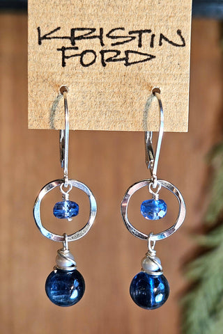 Kyanite & Pearl Earrings  EBL4625
